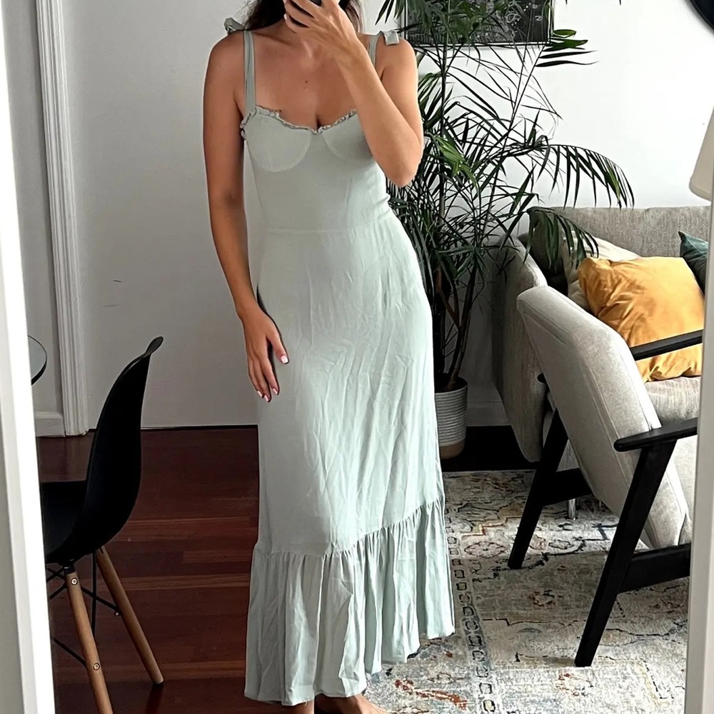 Reformation - Nikita Dress - Celadon - Women’s 4P 4 - Picture 9 of 10